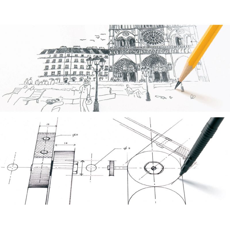 Zeichenpapier hochweiß 120 g/m² – A4, A3 & A2