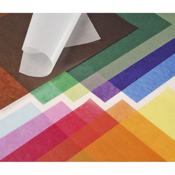 Transparentpapier 70 × 100 cm – 42 g/m² – Einzelfarben